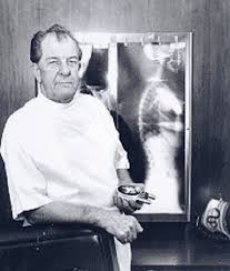 Dr. Clarence S. Gonstead, the founder of the Gonstead chiropractic technique, with Gonstead Chiropractic in Kuala Lumpur, Malaysia.